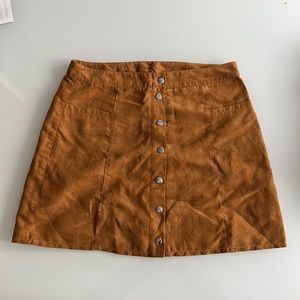 H&M Brown Suede Skirt